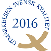 Utmärkelsen Svensk Kvalitet 2016